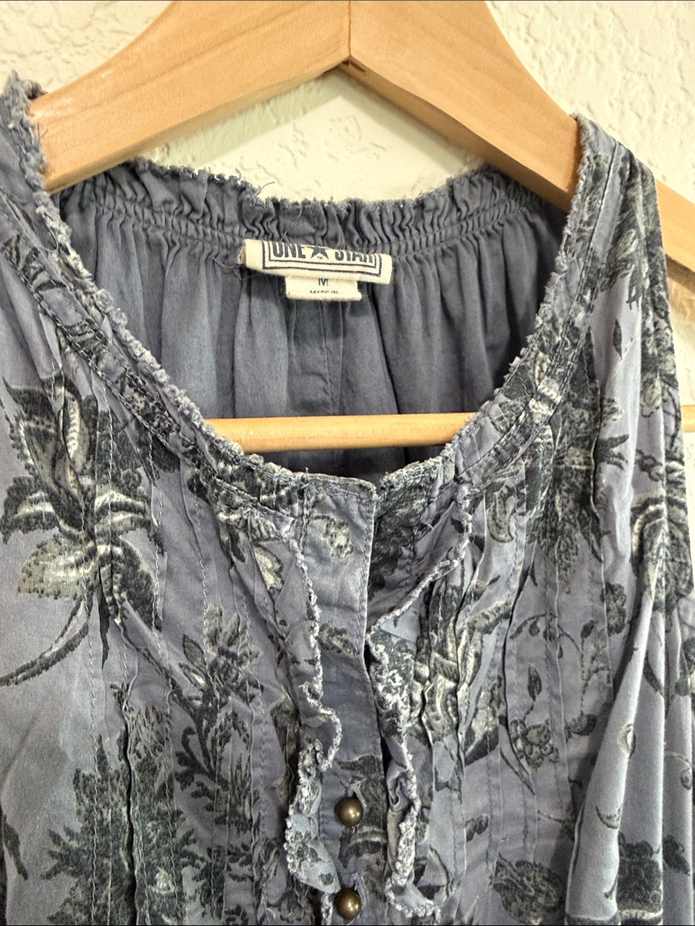 Converse Gray Floral Ruffle-Neck Drawstring Mini Dress - Picture 8 of 8